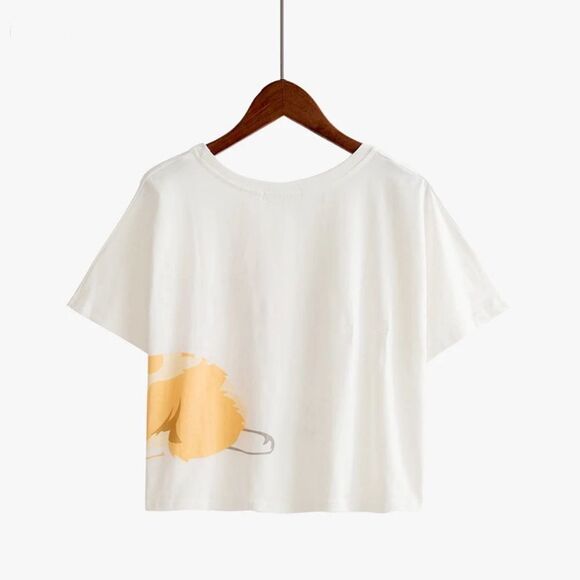 Corgi dog Crop top Sz large with wrap around design - Picture 2 of 6